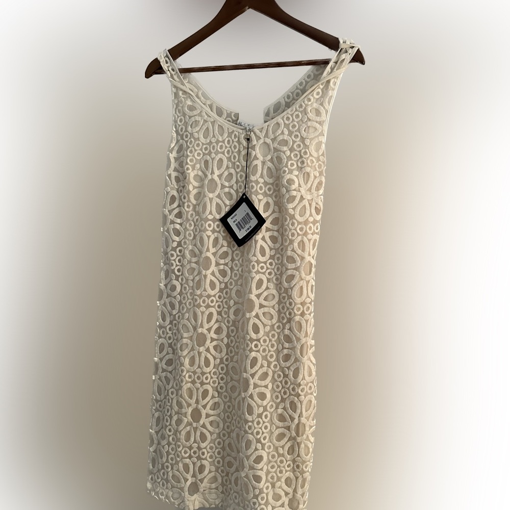 Creamy white tank dress, L size/detached slip by Addison
